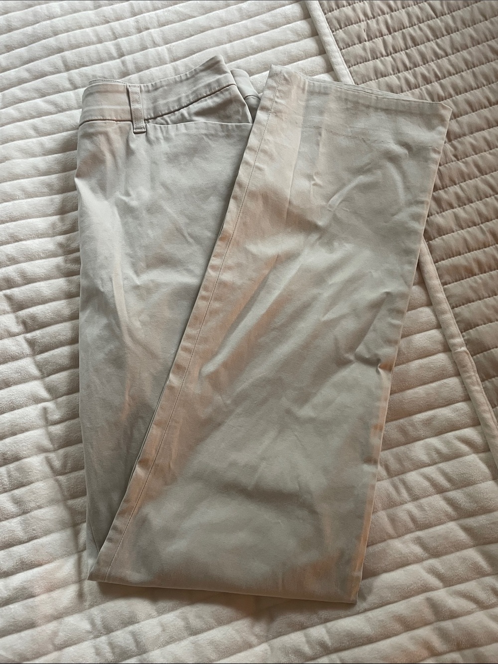 Jones New York Easy Care Stretch Beige/Tan Cotton/Spandex Blend Pant Size 10
